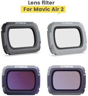 Cynova Quick Installa Filter Set Voor Dji Mavic Air 2 Uv Cpl Ndpl Nd 4 8 16 32 64 Camera lens Filter Voor Mavic Air 2 Accessoires NDPL reeks(8 16 32 64)