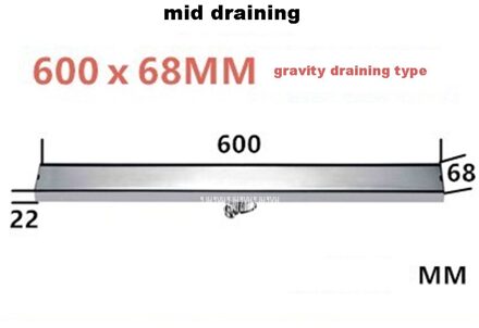 CYX120 304 Roestvrij Stalen Vloer Rechthoek Afvoerputje Badkamer Douche Toilet Lange Strip Onzichtbare Douche Afvoerputje mid draining 600ml