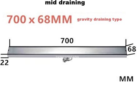 CYX120 304 Roestvrij Stalen Vloer Rechthoek Afvoerputje Badkamer Douche Toilet Lange Strip Onzichtbare Douche Afvoerputje mid draining 700ml