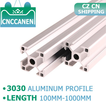 CZ CN Shipping 2PCS 3030 Aluminum Profile Extrusion 100mm-1000mm Length European Standard Anodized for CNC 3D Printer Parts DIY