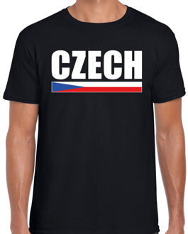 Czech / Tsjechie supporter t-shirt zwart voor heren 2XL