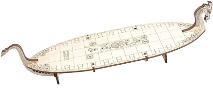 CZYY D&D Miniatures Viking Longship Wood Laser Cut 1 Inch Square Grid Ship Battle Map