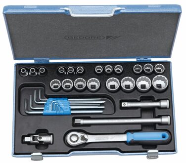 D 19 WAU-20 31-delige Dopsleutelset 1/2"