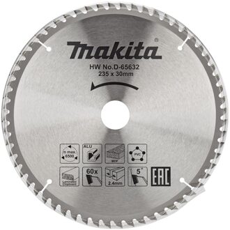 D-65632 Afkortzaagblad | div. materialen | 235x30x2,4 | 60T | 5g - D-65632