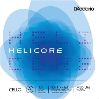 D'Addario H511-44M cellosnaar A-1 4/4 cellosnaar A-1 4/4, medium, titanium