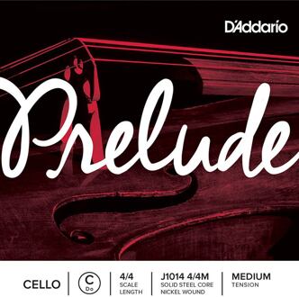 D'Addario J1014-44M cellosnaar C-4 4/4 cellosnaar C-4 4/4, medium, steel, compound wound