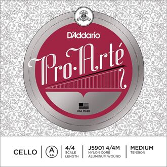 D'Addario J5901-44M cellosnaar A-1 4/4 cellosnaar A-1 4/4, medium, aluminium