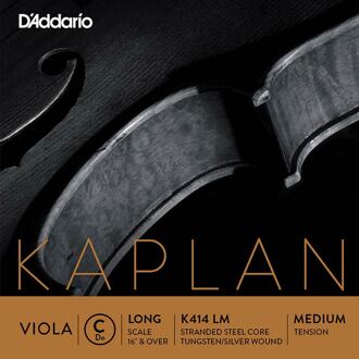 D'Addario K414-LM altvioolsnaar C-4 altvioolsnaar C-4, stranded steel, tungsten en silver wound, medium