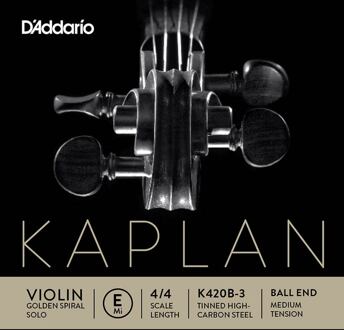 D'Addario K420B-3 vioolsnaar E-1 vioolsnaar E-1, carbon steel, 16.8, medium, ball end