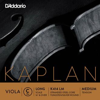 D'Addario KA414-LM altvioolsnaar C-4 altvioolsnaar C-4, 16" long scale, stranded steel, tungsten and silver wound, medium