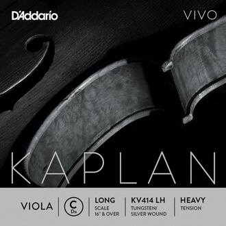 D'Addario KV414-LM altvioolsnaar C-4 altvioolsnaar C-4, 16" long scale, stranded steel, tungsten and silver wound, me
