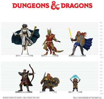 D&D Icons of the Realms Mini Figures Player's Handbook - Swords & Staves Starter Set 20 cm
