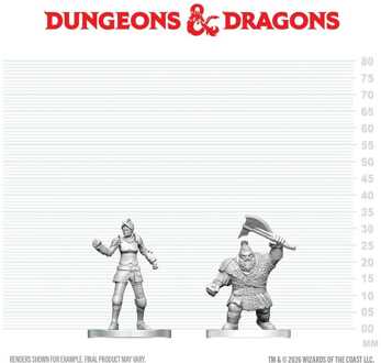 D&D Nolzur's Marvelous Miniatures Mini Figures Cultist of Bane & Dwarf Zhentilar Soldier 13 cm