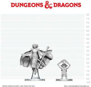 D&D Nolzur's Marvelous Miniatures Mini Figures Gnome Warlock & Aasimar Wizard 13 cm