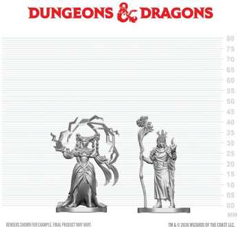 D&D Nolzur's Marvelous Miniatures Mini Figures Human Druid & Elf Sorcerer 13 cm