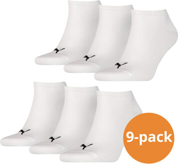 D Invisible Sportsokken - Maat 35-38 - Unisex - wit 9-pack