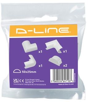D Line Accessoirepakket Voor Kabelgoten 50x25mm Kliksysteem Wit