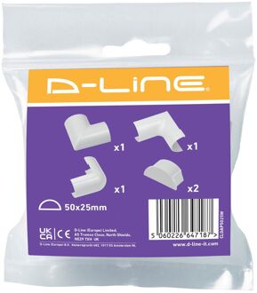 D Line Accessoirepakket Voor Kabelgoten 50x25mm Kliksysteem Wit
