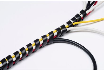 D Line Spiraalvormige Kabelorganiser Ø10-40mmx2,5m Zwart