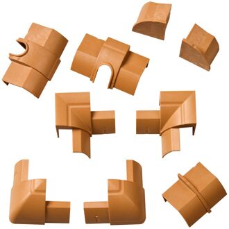 D Line Verbindingen Set Clip-over Voor Kabelgoot 22x22mm Eiken Optiek
