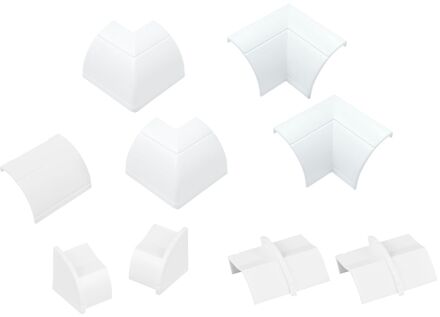 D Line Verbindingen Set Clip-over Voor Kabelgoot 22x22mm Wit