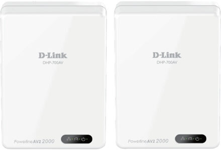 D-Link DHP-701AV Geen WiFi 2000 Mbps 2 adapters