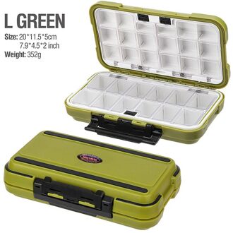 D.o.t Karper Visgerei Doos Vissen Accesssories Lokken Doos Voor Zee Vishaken Vissen Apparatuur Carpfishing Gereedschapskist groen