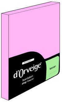 D'Orveige Hoeslaken Katoen - 160x200 - Roze