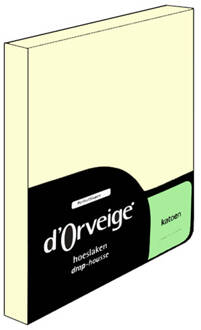 D'Orveige Hoeslaken Katoen - 90x220 - Crème