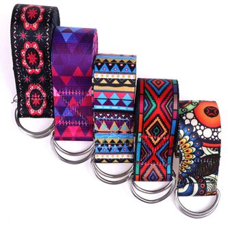 D-Ring Riemen Yoga Riem Fitness Touw Gekleurde Gedrukt Verstelbare Yoga Riem Yoga Stretch Riem Wasbare Sport Stretch Strap props N3