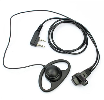 D Shape Soft Ear Hook Earpiece 2 Pin PTT with Mic Headset for UV-5R 888S 777S 666S BF Handheld Walkie Talkie BaoFeng Accessories