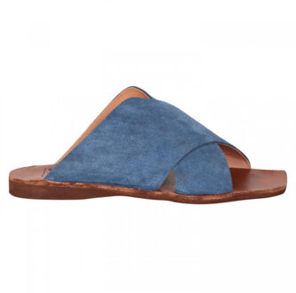 D091 slipper blauw suede (jeans) - 38