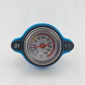 D1 Grote Hoofd Thermo Radiator Cap Tank Cover met Temperatuurmeter Utility Veilig 0.9 En 1.1 En 1.3 Bar 1.1 bar