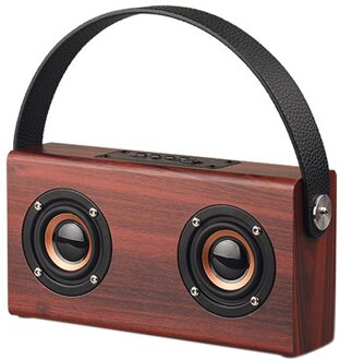 D10 Hout Dubbele Luidspreker Bluetooth Luidspreker Handvat Draagbare Vierkante Dansen Mini Speaker Outdoor