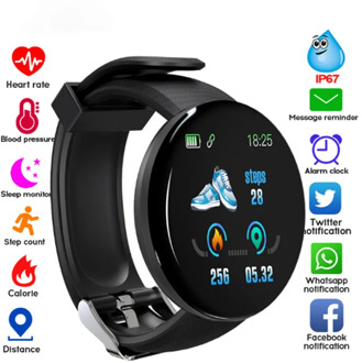 D18 Fitness Watches Smart Watch Smart Bracelet men women Blood pressure step Information Reminder Stopwatch for IOS Android