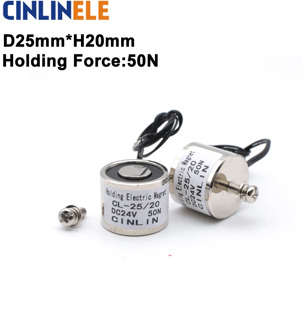 D25mm*H20mm Holding Electric Magnet Lifting 5KG/50N Solenoid Sucker Electromagnet DC 6V 12V 24V Non-standard custom