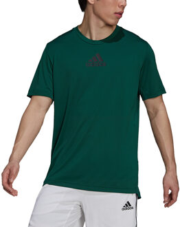 D2M 3-Stripes Back Tee - Primeblue Shirt Groen - L