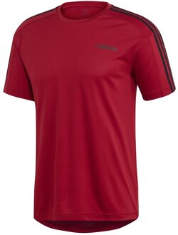 D2M Tee 3S Heren Sportshirt - Active Maroon - Maat S