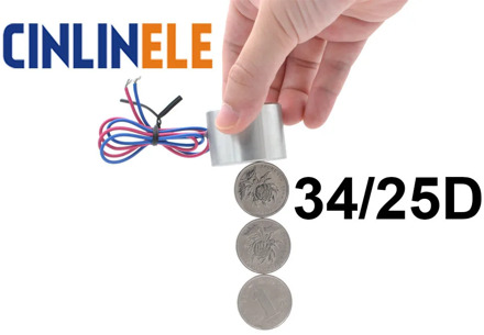 D34mm*H25mm 30KG 300N Current Degauss Electric Magnet Magnetic Solenoid Sucker Electromagnet DC 12V 24V Powerful Rare Earth