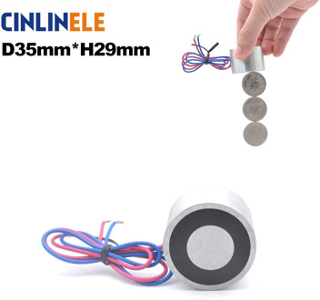 D35mm*H29mm 30KG 300N Current Degauss Electric Magnet Magnetic Solenoid Sucker Electromagnet DC 12V 24V Powerful Rare Earth
