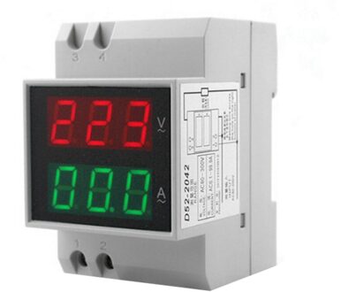 D52-2047 Din Rail Ampèremeter Voltmeter Spanning Test Carrying Actieve Power Factor Tijd Energie Lichtgewicht Gadgets AC200-450V 100A