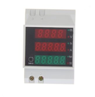 D52-2047 Din Rail Ampèremeter Voltmeter Spanning Test Carrying Actieve Power Factor Tijd Energie Lichtgewicht Gadgets AC80V-300V