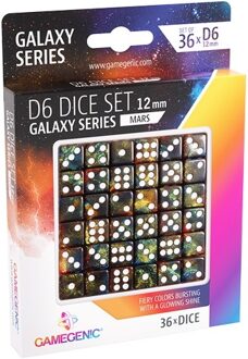 D6 Dice Set - Galaxy Series Mars (36 stuks)