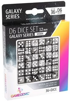 D6 Dice Set - Galaxy Series Moon (36 stuks)