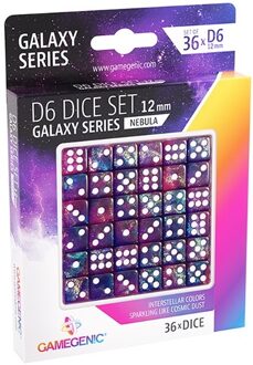 D6 Dice Set - Galaxy Series Nebula (36 stuks)