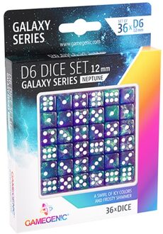 D6 Dice Set - Galaxy Series Neptune (36 stuks)