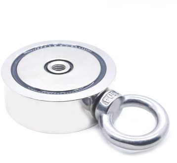 D75mm Neodymium Magneet Super Krachtige Gat Dubbelzijdig Salvage Vissen Magneet 300Kg Cirkelvormige Ring Haak Permanente Houder Staal D75MM TWO RINGS
