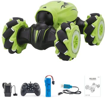 D876 1:16 4WD Rc Auto Gebaar Sensor Muziek Licht Twist Hoge Snelheid Stunt Afstandsbediening Off Road Drift Voertuig Auto groen