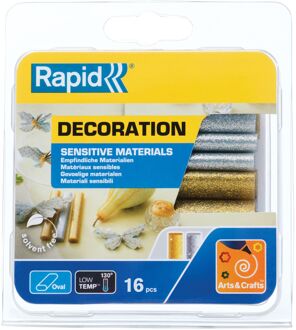 D9mm Lage temperatuur lijm patronen - Zilver-goud glitter - 125g - 40108463