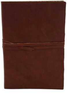 Da Vinci Leren Notitieboek Middelgroot Chocoladebruin Gelinieerd